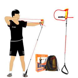 ELONG OUTDOOR Elong Archery Bow Trainer Draw Training Aid Device Strength Stretch Band Exerciser for Recurve Bow Compound Shooting Kids Adults Beginner Experts
