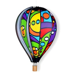Premier Kites Hot Air Balloon Wind Spinner | 26 inch 10 Panel Hanging Spinning Balloon Decoration | Quality Large Wind Spinner for Yard and Garden | Rainbow Orbit