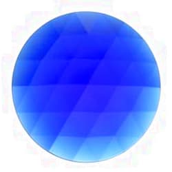 Stallings Stained Glass Stained Glass Jewels - 30mm Round Faceted - Dk Blue