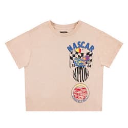 NASCAR Ladies Racing Fashion Shirt - Ladies Classic Racing Tee Front and Back Skimmer Crop Top Tee