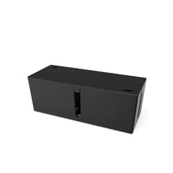 Anycar Large Cable Box - Cord Organizer Cable Management Box for Cord Hider and Cord Management - Cable Organizer Box with Protector Cable Sleeve (Black-Large)