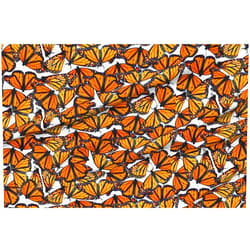Spoonflower Fabric - Monarch Butterflies Butterfly Orange Flight Flying Insect Printed on Petal Signature Cotton Fabric by The Yard - Sewing Quilting Apparel Crafts Decor
