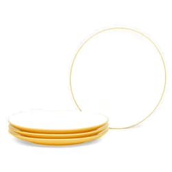 Noritake Colorwave Mustard Set of 4 Coupe Dinner Plates, 10-1/2