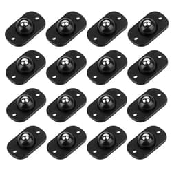 InnoHHustle 16 Pcs Self Adhesive Mini Caster Wheels 360° Swivel Mini Appliance Rollers Smooth Rotation Appliance Ball Sliders Universal Wheel Transfers for Storage Box Small Furniture Kitchen Appliances (Black)