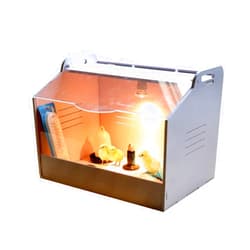 IINCOOY Brooder Box for Chicks Coop Heating Cooler Box with Bulb Set and Thermometer Quail Turtle Hedgehog Heating Brooder