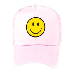 Lycycse Womens Trucker Hats Retro Mesh Baseball Cap with Smile Patch Foam Neon High Crown Y2K Hats
