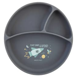 Stephen Joseph Silicone Baby Plate, One size, Space