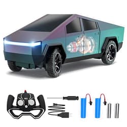 Vefercen Remote Control Car, All Terrain High Speed RC Pi-ckup Truck Toys with Light and Loadspace, Electric Vehicle Toys for Kids and Adults, Gifts for Birthday (Green Purple Color Change)