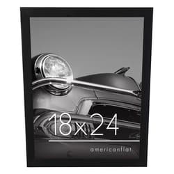 Americanflat 18x24 Poster Frame with Polished Plexiglass - Black Picture Frame - Wide Photo Frames Made of Engineered Wood for Vertical or Horizontal Wall Display - Epic Collection - Black
