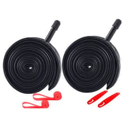 Basmile 2 Pack 700C Road Bike Tubes 700x35C/38C/40C/43C SV48mm Schrader Valve 700C Tubes Compatible with 700 x 35C 700x36C 700x37C 700 x 38C 700x39C 700 x 40C 700x41C 700 x 42C 700 x 43C Bike Tire Tubes