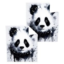 YETTASBIN Cute Panda Washcloths 6 Pack, Soft Absorbent Cotton Baby Face Towels, Washable Reusable Fingertip Towels for Bath Gym Hotel Spa, 12 x 12 Inch