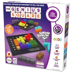 The Happy Puzzle Company The Genius Square – Game of the Year Award Winner! 60000+ Solutions STEM Puzzle Game! Roll the Dice & Race Your Opponent to Fill The Grid by Using Different Shapes! Promotes Problem Solving Training