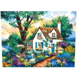 Nitktaia 500 Pieces Jigsaw Puzzles for Adults–Spring Garden Patio Puzzle for Adults Children Elderly–Recycled Paper Puzzle 500 Pieces–Glossy, Sturdy Pieces Challenging Family Game Great Gift Idea (20.5x15in)