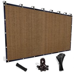 Shade&Beyond 90% Sun Shade Cloth with Grommets, 8' X 12' Pergola Shade Cover Canopy, Mesh Tarp Sun Screens for Patio, Outdoor, Garden, Backyard, Mocha
