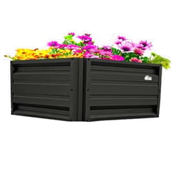 PLANTER BOX DIRECT.COM BY ALL METAL WORKS, INC. Planter Box Direct 36 x 36 x 18 Inch Square Metal Planter Box | Durable Metal Raised Garden Bed in Galvalume Steel | Custom Colors and Different Sizes (Stealth Black)