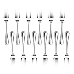 New Star Foodservice 58048 Slimline Pattern, 18/0 Stainless Steel, Dinner Fork, 7.5-Inch, Set of 12
