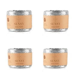 S SENSY 4 Skeins of Sensy Premium 350 Yards Metallic Twisted Twine Cord (Silver)
