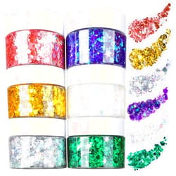 FANDAMEI Body Glitter Gel- 6 Color Glitter Makeup Face Paint for Body&Face&Hair, Rave Festival Mermaid Halloween Concert, Hair Glitter for Kids & Women