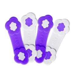 InControl ABZ Pin Free Cloth Diaper Fasteners for Prefolds, Pre-Flats or Flat Diapers - 4 Pack - Purple
