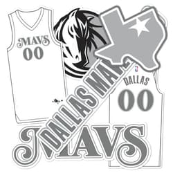 Desert Cactus Dallas Mavericks Sticker NBA Officially Licensed Vinyl Decal Laptop Water Bottle Car Scrapbook (City Edition 24-25)
