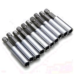 Rocaris 10 Pack Magnetic Extension Socket Drill Bit Holder 1/4