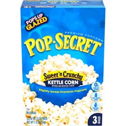 Pop Secret Popcorn, Sweet 'n Crunchy Kettle Corn Microwave Popcorn, 2.64 Ounce (Pack of 3)