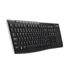 Logitech K270 Wireless Keyboard for Windows, 2.4 GHz Wireless, Full-Size, Number Pad, 8 Multimedia Keys, 2-Year Battery Life, Compatible with PC, Laptop, Black