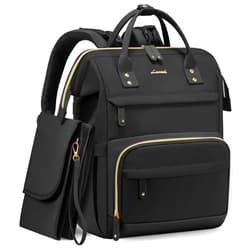 LOVEVOOK Diaper Bag Backpack, Baby Bag with Changing Station, Large Diaper Backpack for Moms Dads, Waterproof Leather Accents Baby Boy and Girl Bag for Travel Baby Essentials, Black