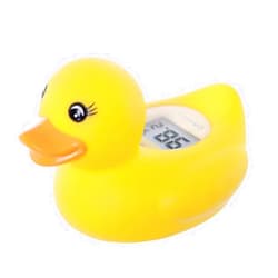 Dreambaby Duck Baby Bath Thermometer - Instant Read Digital Thermometer for Water and Room Temperature - Floating Baby Bath Toy - Newborn Must-Have
