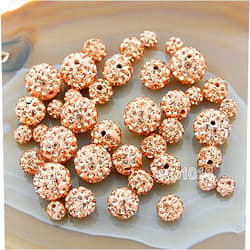 AD Beads 30Pcs Quality Czech Crystal Rhinestones Pave Clay Round 6mm,8mm,10mm,12mm (12mm, Champagne)