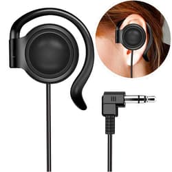 EXMAX 3.5mm Single Side Earphone Earbud One Ear Headphone for EXD-101 ATG-100T ELGT-470 Wireless Tour Guide System Receiver Touring Groups Radio Podcast Laptop MP3/4 Tablet PC Skype YouTube (Left)
