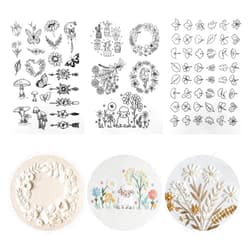 KEIFIN 75 Pcs Stick and Stitch Embroidery Paper Designs 3 Sheets A4 Water Soluble Stabilizer for Embroidery Patterns Adhesive Embroidery Transfer Paper with Pre-Printed Flower Leave Butterfly for Hand Sewing