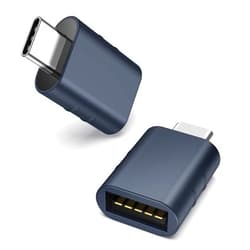 Syntech USB C to USB Adapter Pack of 2 USB C Male to USB3 Female Adapter Compatible with iPhone 16 Pro Max MacBook Pro Air 2023 iMac iPad Mini Pro, Other Type C or Thunderbolt 4/3 Devices, Midnight