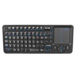 Rii K06 Mini Bluetooth Keyboard,Backlit 2.4GHz Wireless Keyboard with IR Learning, Portable Lightweight with Touchpad Compatible with Android TV Box/Mac/Windows/HTPC (2.4G and Bluetooth)