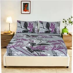 Comfyright Premium Floral Queen Sheet Set - Ultra-Soft Microfiber, Wrinkle & Fade Resistant, Easy Care 4-Piece Luxury Bedding Collection