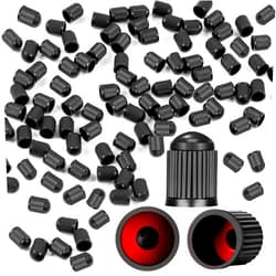 Guirnd 100PCS Tire Valve Caps, Valve Stem Caps with O Rubber Ring, Tire Caps are Suitable for Bicycles, Cars, Motorcycles, SUVs and Trucks (Black)