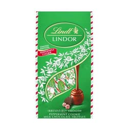Lindt Lindor Limited Edition Peppermint Cookie Milk Chocolate Truffles Stocking Stuffer Gift Bag, 5.1 Oz
