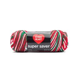 RED HEART Super Saver Yarn, Mistletoe Print