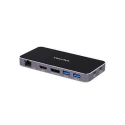 VisionTek VT350 Portable USB-C Dual Monitor Hub - 1x DP, 1x HDMI, 2X USB-A, 1x Ethernet, 1x USB-C for Windows/MacOS/ChromeOS/IOS