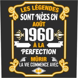 French Edition by Amandine Doubarant (Author), Légendes Anniversaire (Author) Les Légendes Sont Nèes En août 1960 À La Perfection Mûrir La Vie Commence Avec 60: Livre d'or - Son Jubilé Livre à Personnaliser pour les ... Decoration idée - Thème: Or (French Edition)