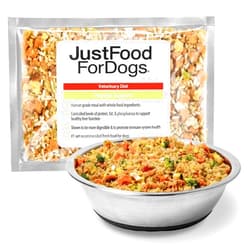 JustFoodForDogs Frozen Fresh Dog Food for Liver Health, RX Hepatic Support Low-Fat Human Grade Dog Food, 18 oz (Pack of 7)