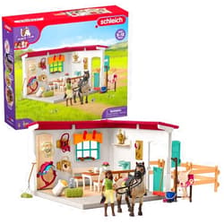 Schleich Horse Club, Horse Sets for Girls and Boys, Tack Room with Dolls, Horse Toys, and Accessories, Extension for Lakeside Riding Center, Ages 5+