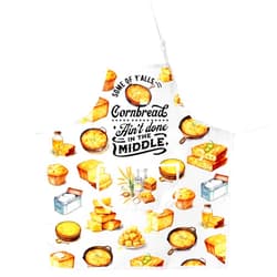 JNIAP Cornbread Kitchen Apron Cornbread Food Gifts Some Of Y'alls Cornbread Ain't Done In Middle Cornbread Baker Gifts