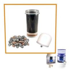 Nikken Aqua Pour Bundle Replacement for Gravity Water Filter Purifier System 1360 - 1 piece Filter Cartridge 1361 + 1 piece Ceramic Pre-Filter 1364 + 1 piece Mineral Stones 1386 - Water System