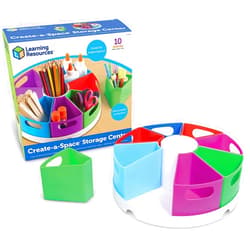 Learning Resources Create a Space Storage Center - 10 Piece set Art/Desk Organizer for Kids, Crayon/Homeschool Organizers and Storage