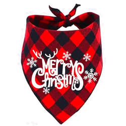 PICKUPIK Dog Christmas Bandana Classic Buffalo Plaid Pets Scarf Triangle Bibs Kerchief for Small Medium Large Dogs Cats Pets