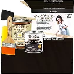 Retique It RETQ-GSKit16-Ebony by Renaissance Liquid Wood 16oz Pint 10 Ebony