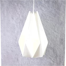 Studio pleat LLC PRISMA -origami, pendant, white, modern, dimmable, nursery, geometric