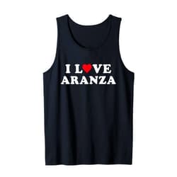 I Love Aranza Shirt For Girlfriend Boyfriend I Love Aranza Matching Girlfriend & Boyfriend Aranza Name Tank Top