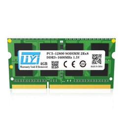 LIYI 4GB DDR3 DRAM 1600MHz PC3-12800 PC3-12800S CL11 SODIMM 204 Pin 1.5V 2Rx8 Non-ECC Unbuffered Laptop Notebook Computer SO-DIMM Memory DDR3 RAM Module Upgrade